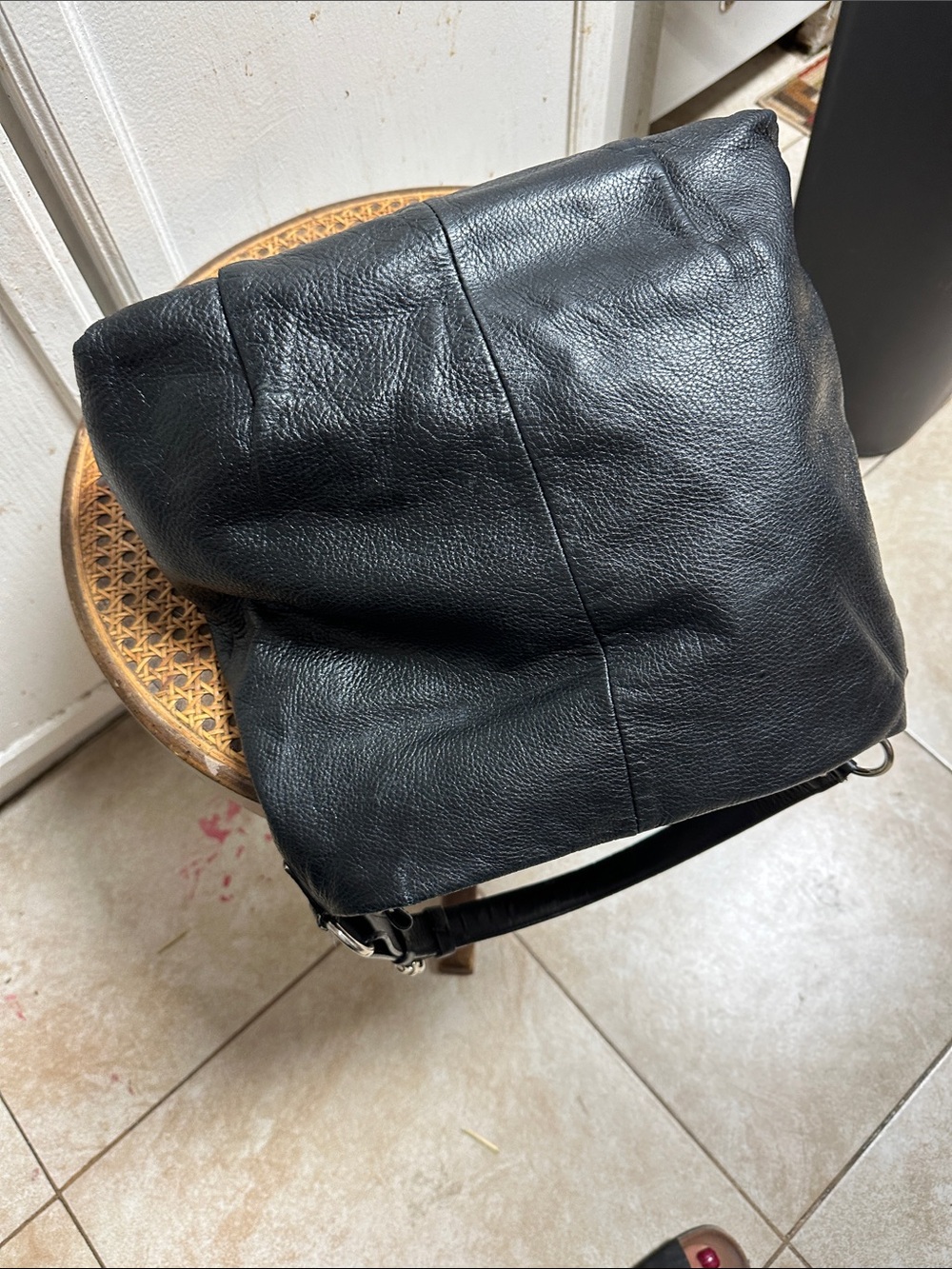 Coach Black Pebbled Leather Shoulder Hobo - Picture 8 of 14